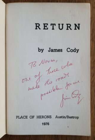 Return by James Cody - Inscribed - Image 3